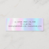 Carte De Visite Mini Élégant Lotus Moderne Holographique (Dos)