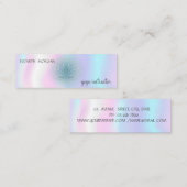 Carte De Visite Mini Élégant Lotus Moderne Holographique (Devant / Derrière)