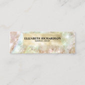 Carte De Visite Mini Élégant Luxe Glam Élégant Joaillerie Iridescente (Devant)