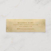 Carte De Visite Mini Elégant Luxe Moderne Chimie Merci doré (Dos)