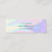 Carte De Visite Mini Élégant maquillage holographique élégant et modern (Dos)