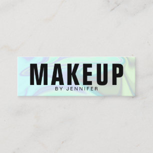 Carte De Visite Mini Élégant maquillage holographique élégant et modern