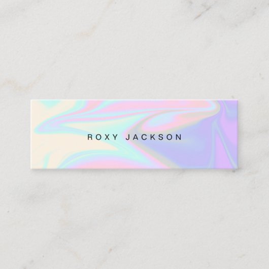 Carte De Visite Mini Élégant maquillage holographique élégant et modern (Devant)