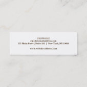 Carte De Visite Mini Elegant Minimalist Modern Stylish Mini Mini Busine (Dos)
