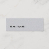 Carte De Visite Mini Elegant Minimum Texture Grey Consultant (Devant)