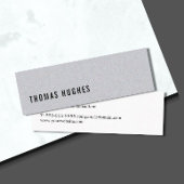 Carte De Visite Mini Elegant Minimum Texture Grey Consultant