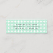 Carte De Visite Mini Élégant Modèle Calligraphié Monnaie blanche verte (Dos)