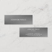 Carte De Visite Mini Élégant Modèle gris professionnel moderne tendance (Devant / Derrière)