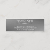 Carte De Visite Mini Élégant Modèle gris professionnel moderne tendance (Dos)