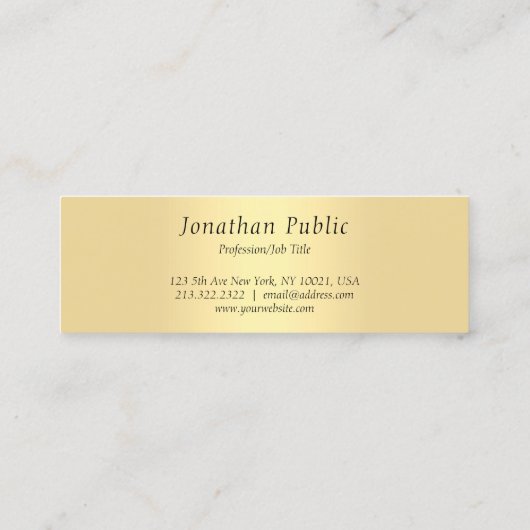 Carte De Visite Mini Elégant Modèle simple écrit à la main (Dos)