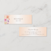 Carte De Visite Mini Elégant Moderne, brillant, Fleurs aquarelles (Devant / Derrière)