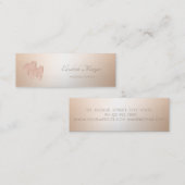 Carte De Visite Mini Élégant Moderne Chic Professionnel, Coeurs (Devant / Derrière)