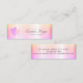 Carte De Visite Mini Élégant Moderne Chic Professionnel, Coeurs, Ombre (Devant / Derrière)