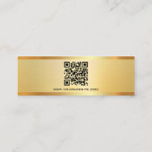 Carte De Visite Mini Élégant Moderne Code QR Luxueux Or Professionnel (Dos)