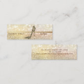 Carte De Visite Mini Élégant moderne, Diamants hauts talons Bokeh (Devant / Derrière)