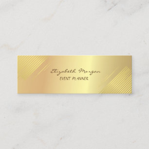 Carte De Visite Mini Elégant Moderne, Faux Gold, Grandes