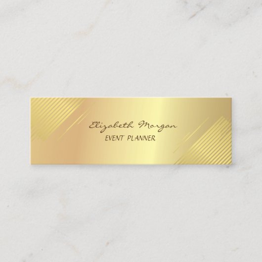 Carte De Visite Mini Elégant Moderne, Faux Gold, Grandes (Devant)