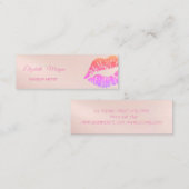 Carte De Visite Mini Élégant Moderne, Lèvres Parties scintillant (Devant / Derrière)