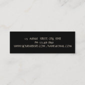 Carte De Visite Mini Élégant Moderne, Noir, Parties scintillant Lashes (Dos)