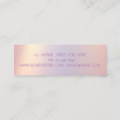 Carte De Visite Mini Élégant Moderne Parties scintillant Chic Lashes, M (Dos)