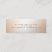 Carte De Visite Mini Élégant moderne, Parties scintillant Rose Gold Bru (Dos)