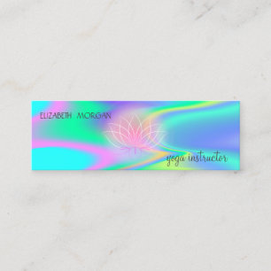Carte De Visite Mini Élégant Moderne Professionnel Lotus Holographique