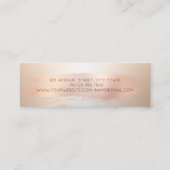 Carte De Visite Mini Élégant, moderne, Rose Chic Brush Stroke (Dos)