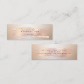 Carte De Visite Mini Élégant, moderne, Rose Chic Brush Stroke (Devant / Derrière)