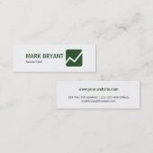 Carte De Visite Mini Élégant Moderne Simple Blanc Professionnel (Devant / Derrière)