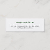Carte De Visite Mini Élégant Moderne Simple Blanc Professionnel (Dos)