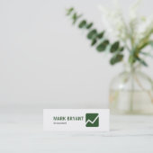 Carte De Visite Mini Élégant Moderne Simple Blanc Professionnel (Debout devant)