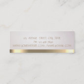 Carte De Visite Mini Élégant Moderne Simple Faux Gold Stripe (Dos)