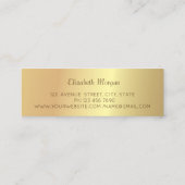 Carte De Visite Mini Élégant moderne simple or géométrique (Dos)