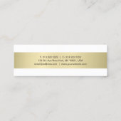 Carte De Visite Mini Élégant Moderne Simple Plain Luxe Professionnel (Dos)