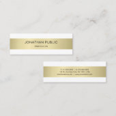 Carte De Visite Mini Élégant Moderne Simple Plain Luxe Professionnel (Devant / Derrière)