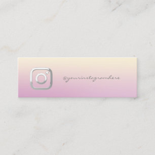 Carte De Visite Mini Élégant Moderne Simple Réseaux Sociaux Instagram