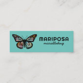 Carte De Visite Mini Elégant Monarch Butterfly Esthetician Beauty Salon (Devant)