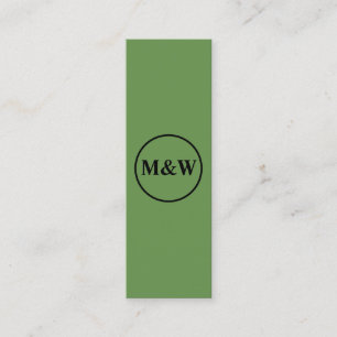 Carte De Visite Mini Élégant Monogram Professional