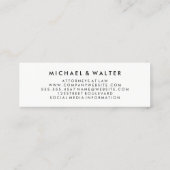 Carte De Visite Mini Élégant Monogram Professional (Dos)