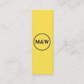 Carte De Visite Mini Élégant Monogram Professional (Devant)