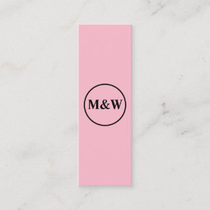 Carte De Visite Mini Élégant Monogram Professional