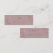 Carte De Visite Mini Élégant Monogramme moderne Modèle professionnel (Devant / Derrière)