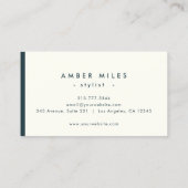 Carte De Visite Mini Elegant Moody Turquoise Chic Style Hello (Dos)