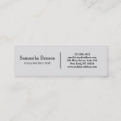 Carte De Visite Mini Élégant Noir et Blanc OM Symbole Yoga Instructeur (Dos)