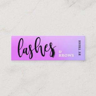 Carte De Visite Mini Élégant ombre violet cendres et sourcils manuscr