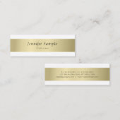 Carte De Visite Mini Élégant or moderne look élégant sobre professionne (Devant / Derrière)