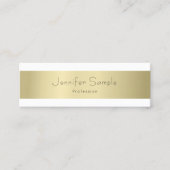 Carte De Visite Mini Elégant Or moderne look simple Plain Professional (Devant)