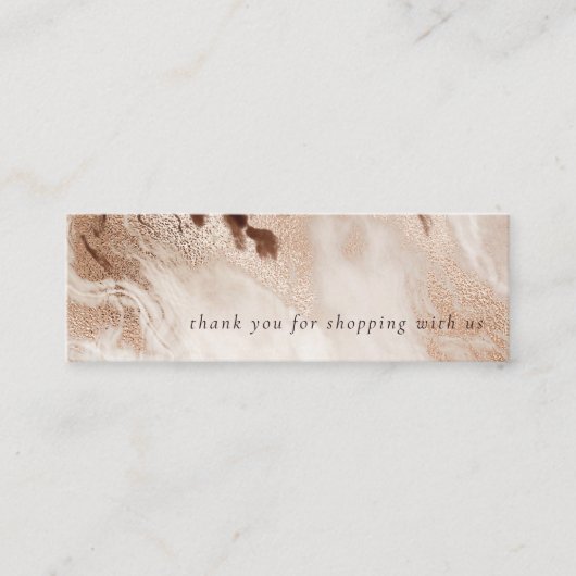 Carte De Visite Mini Elégant Or Parties scintillant Agate Marbre Textur (Devant)