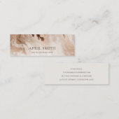 Carte De Visite Mini Elégant Or Parties scintillant Agate Marbre Textur (Devant / Derrière)