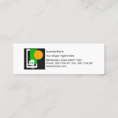 Carte De Visite Mini Élégant panneau de construction générale ronde (Dos)